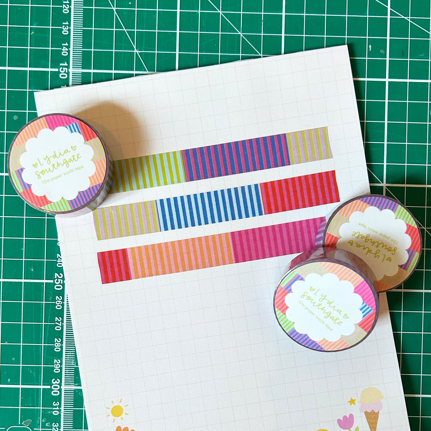 Multicoloured Stripe Washi Tape