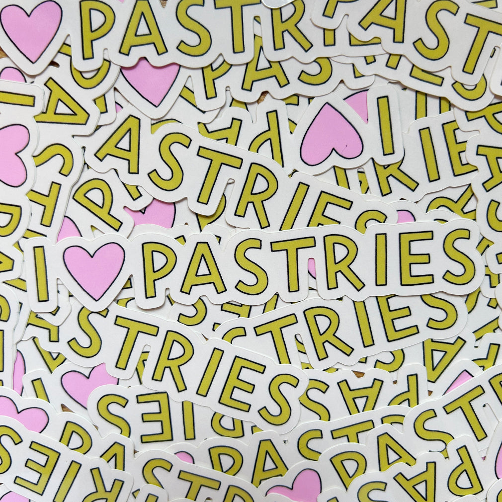 I 🩷 Pastries Vinyl Sticker