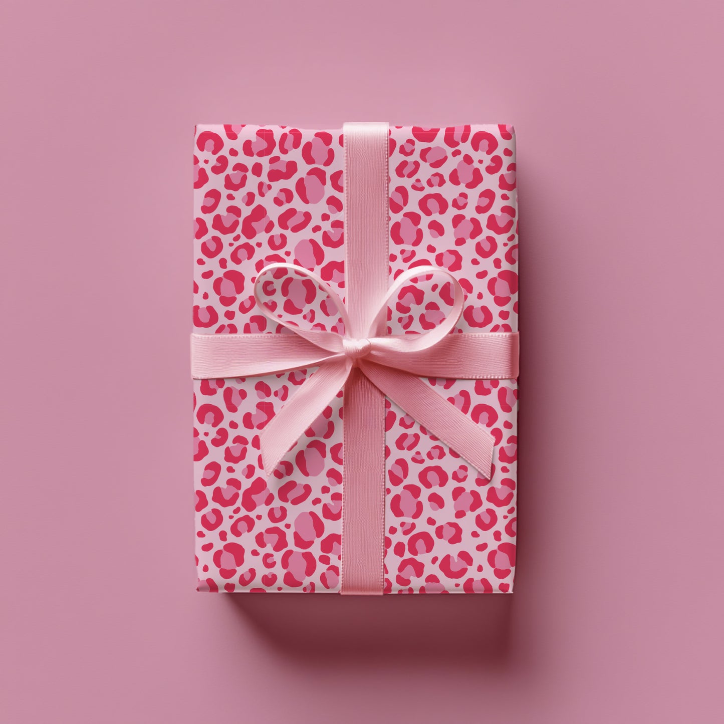 Pink Leopard Print Wrapping Paper Sheets