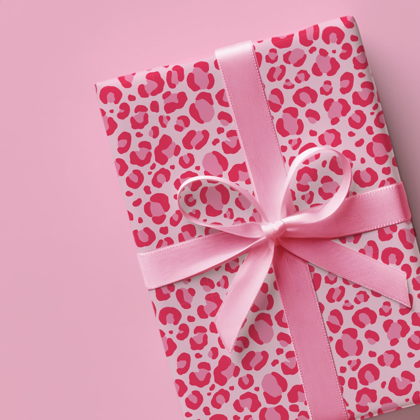 Pink Leopard Print Wrapping Paper Sheets