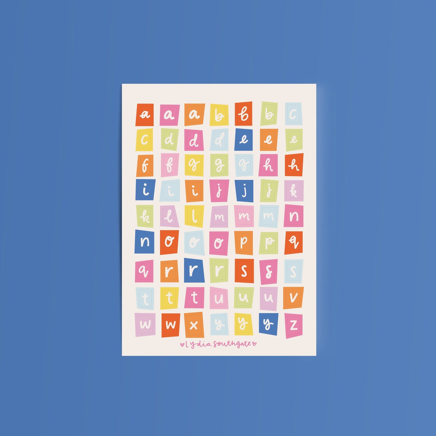 Rainbow Magazine Letters Sticker Sheet