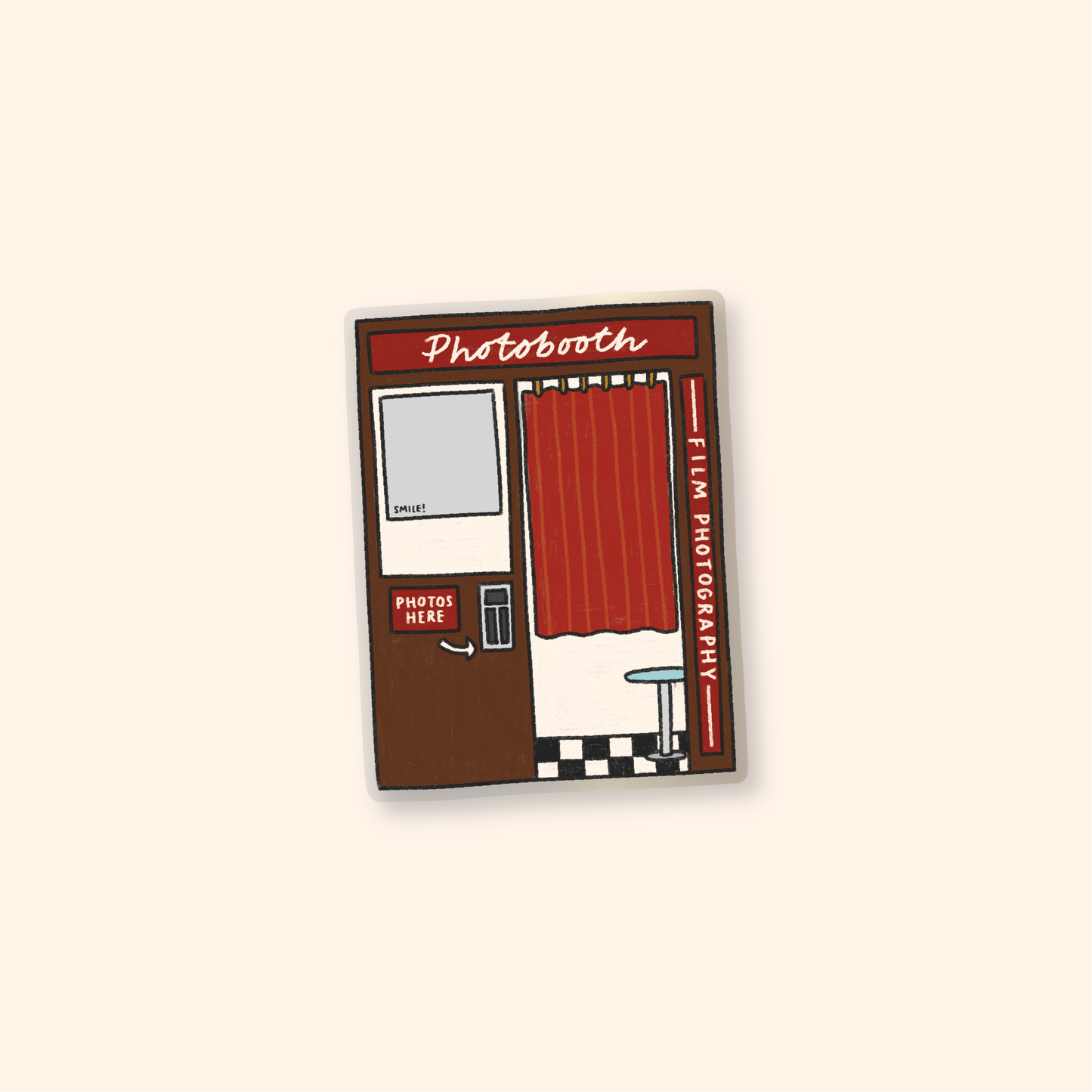 Retro Photobooth Vinyl Sticker
