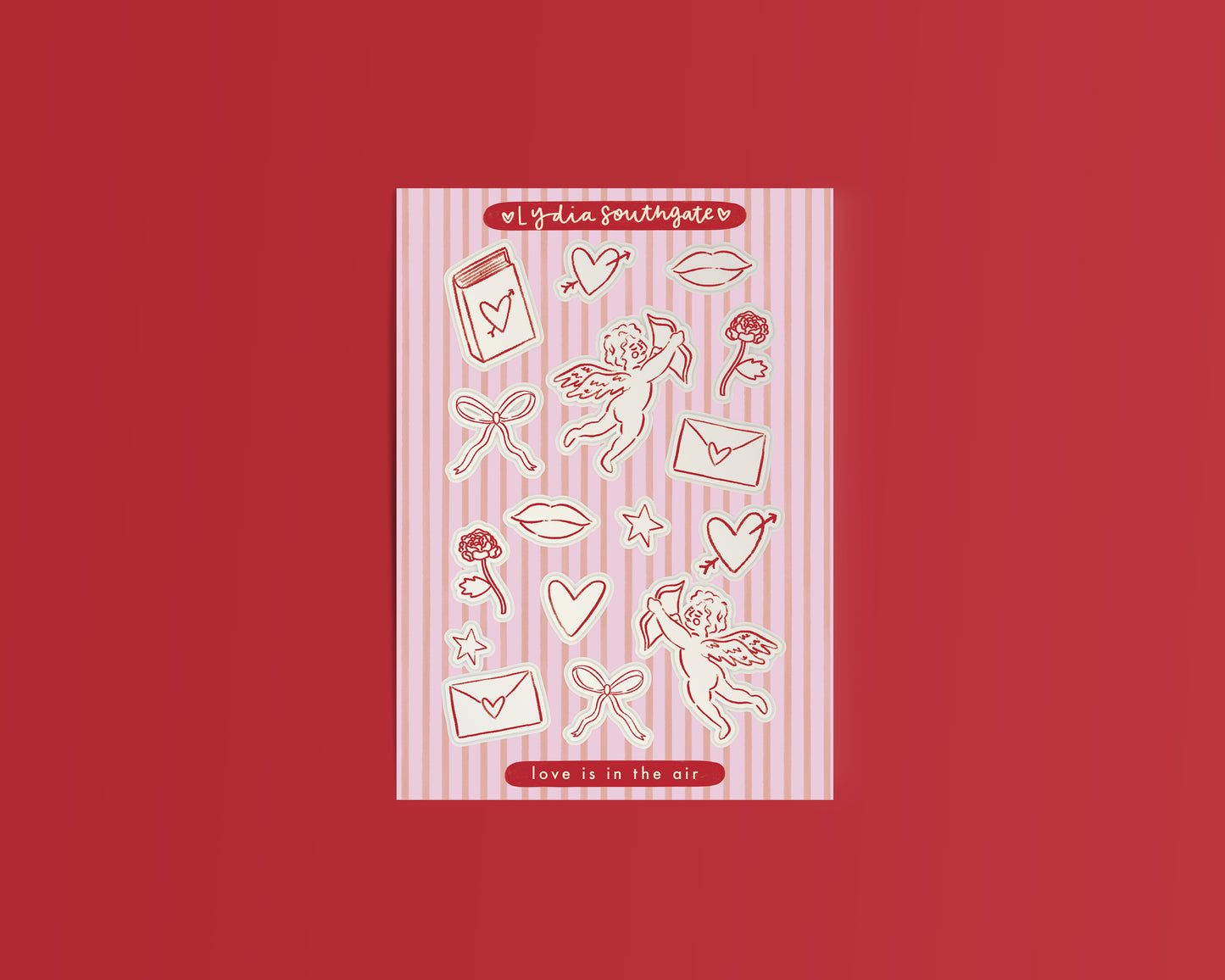 Love is in the Air Mini Clear Vinyl Sticker Sheet