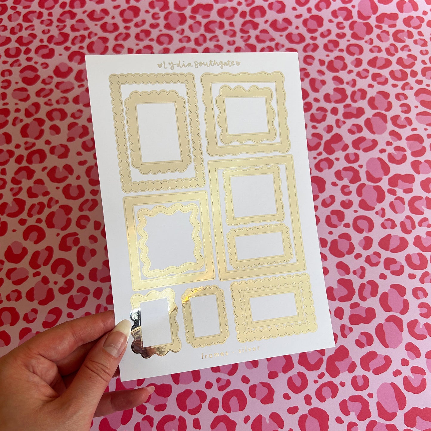 Metallic Frames Sticker Sheet