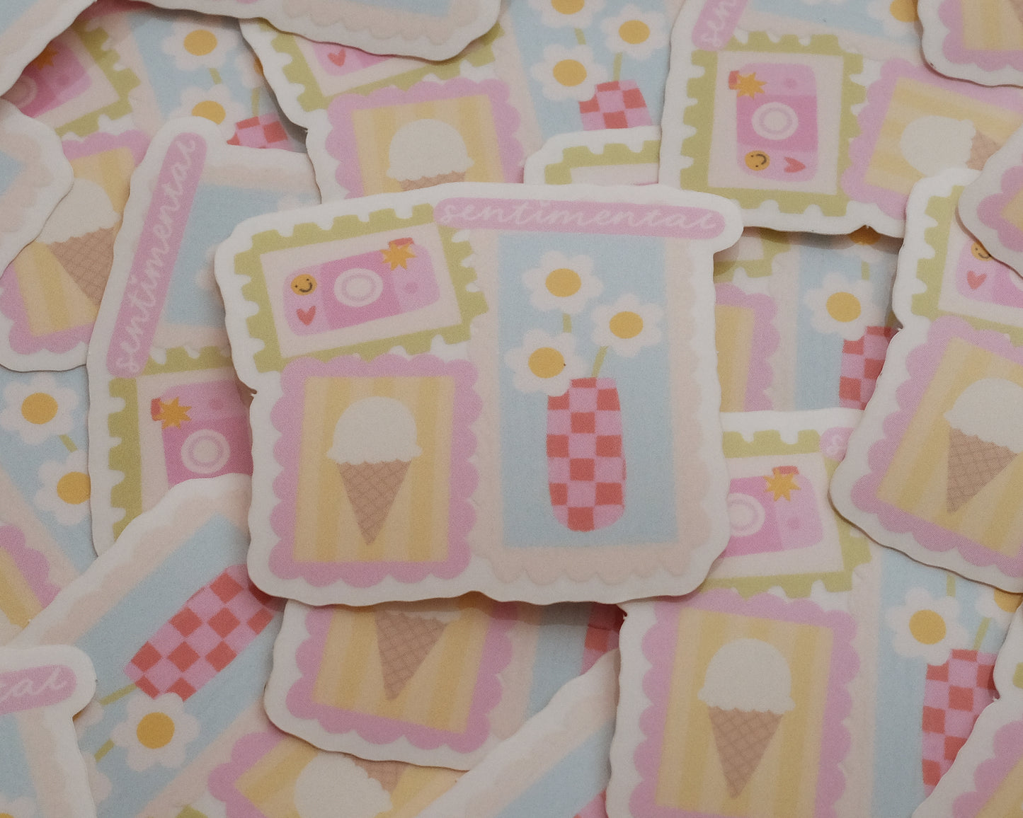 Sentimental Stamps Vinyl Sticker