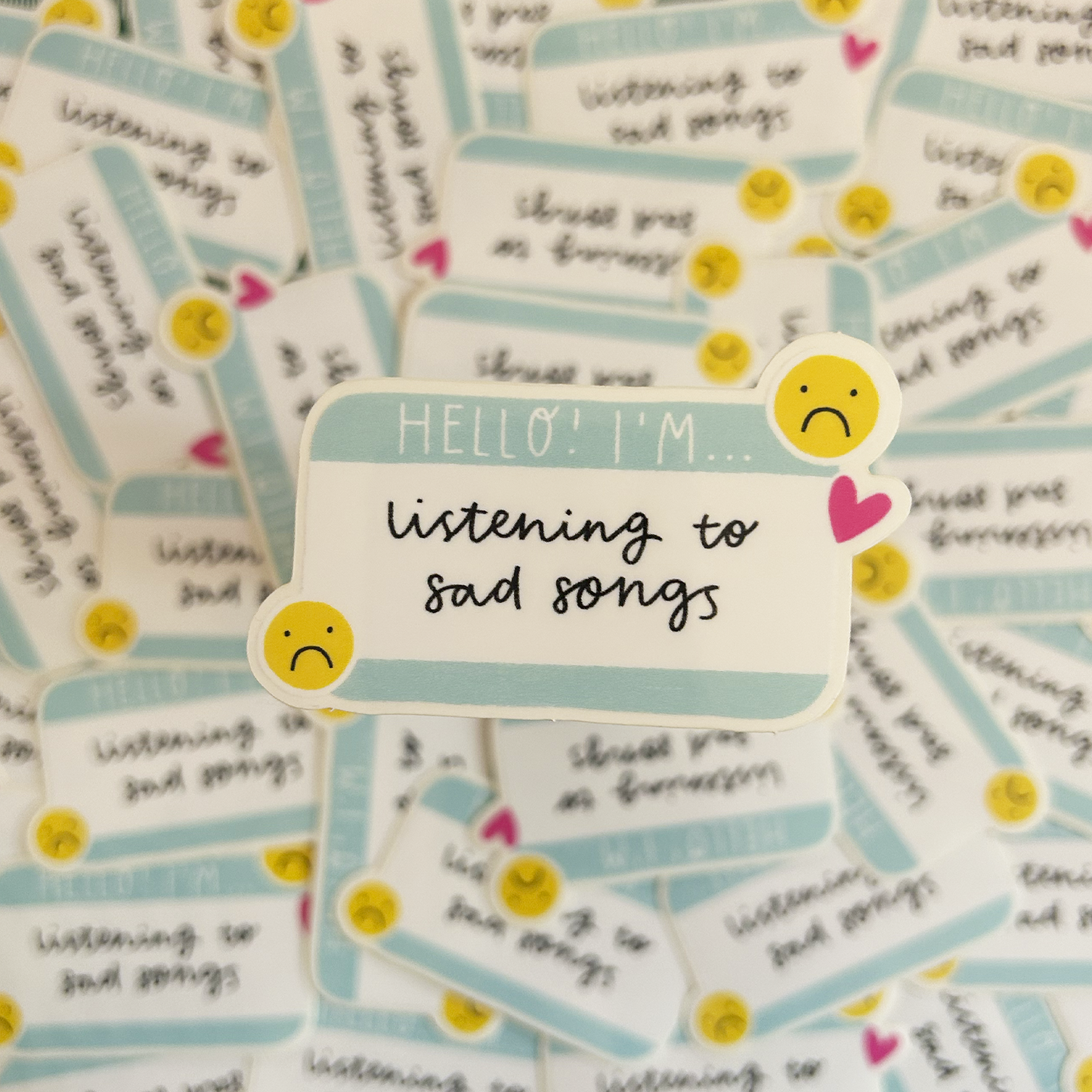 Listening to Sad Songs Vinyl Sticker