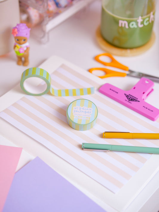 Seaglass Stripe Washi Tape