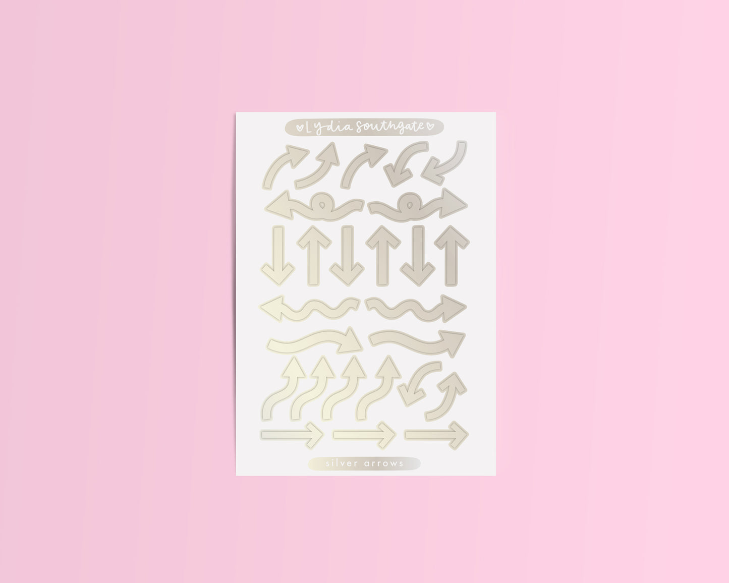 Metallic Arrows Mini Sticker Sheet