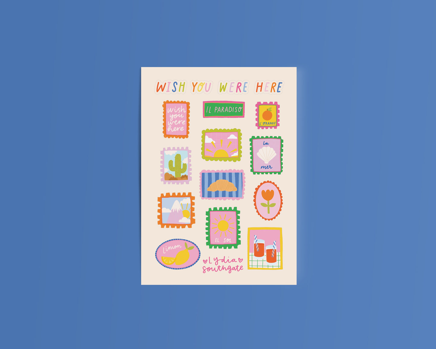 Wish You Were Here Sticker Sheet