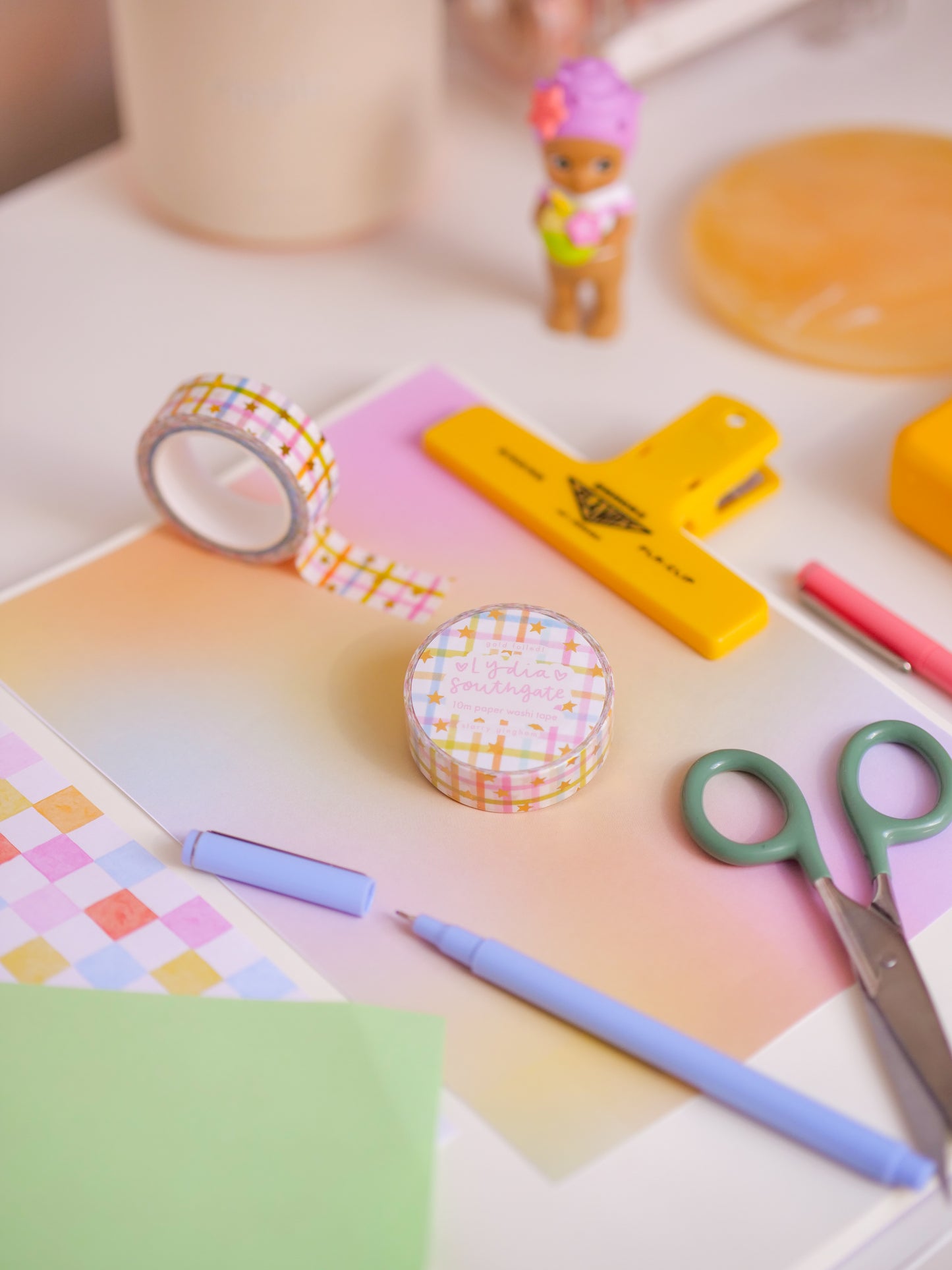 Starry Gingham Washi Tape