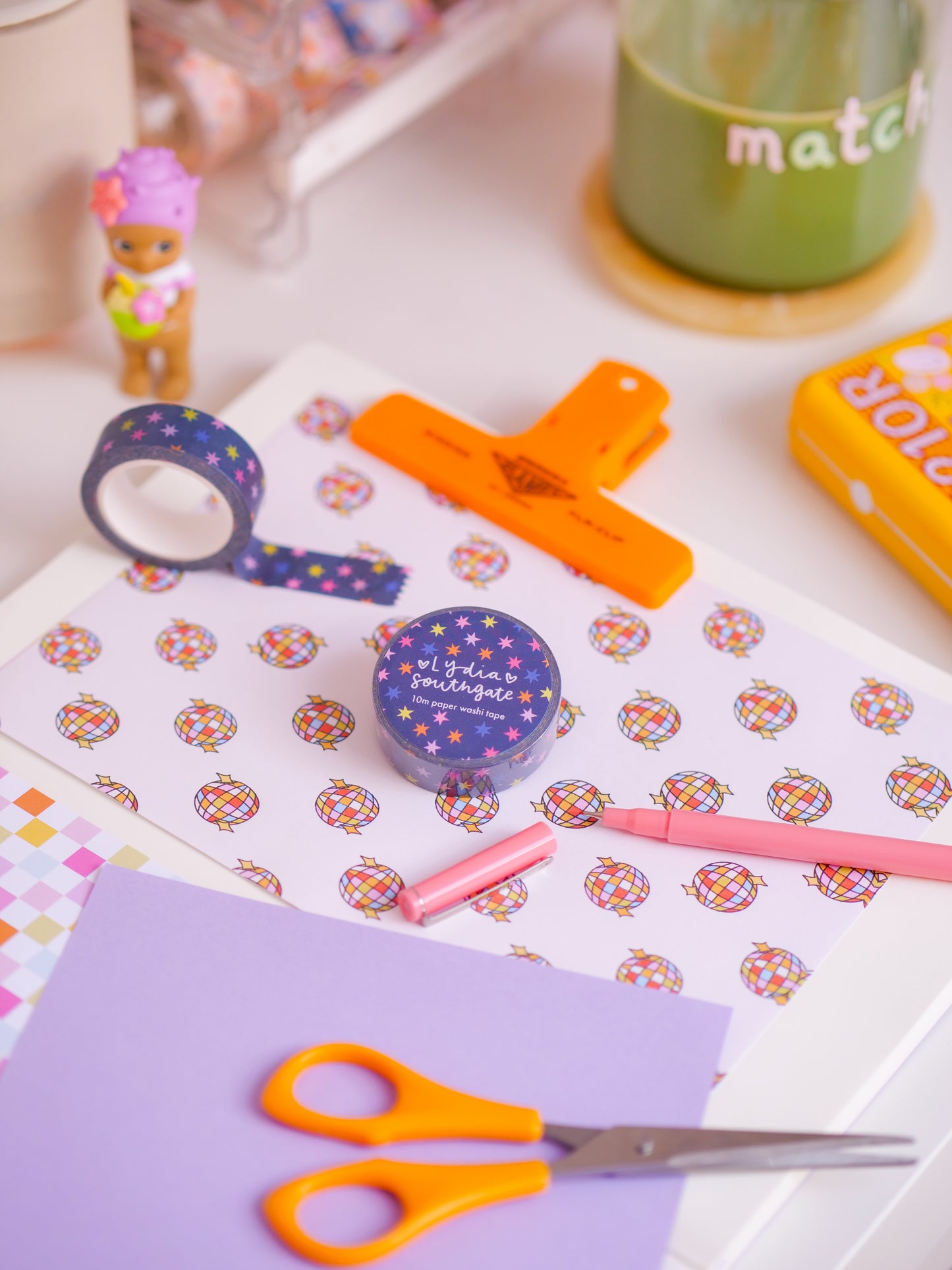 Multicoloured Stars Washi Tape