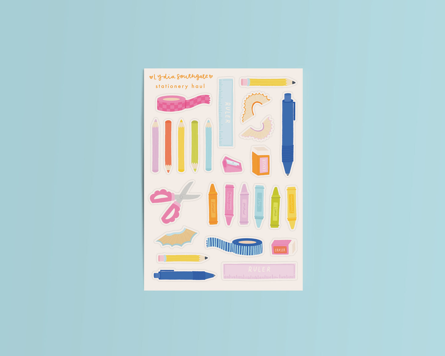 Stationery Haul Sticker Sheet
