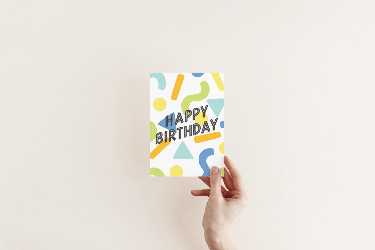 Happy Birthday Geometric Card