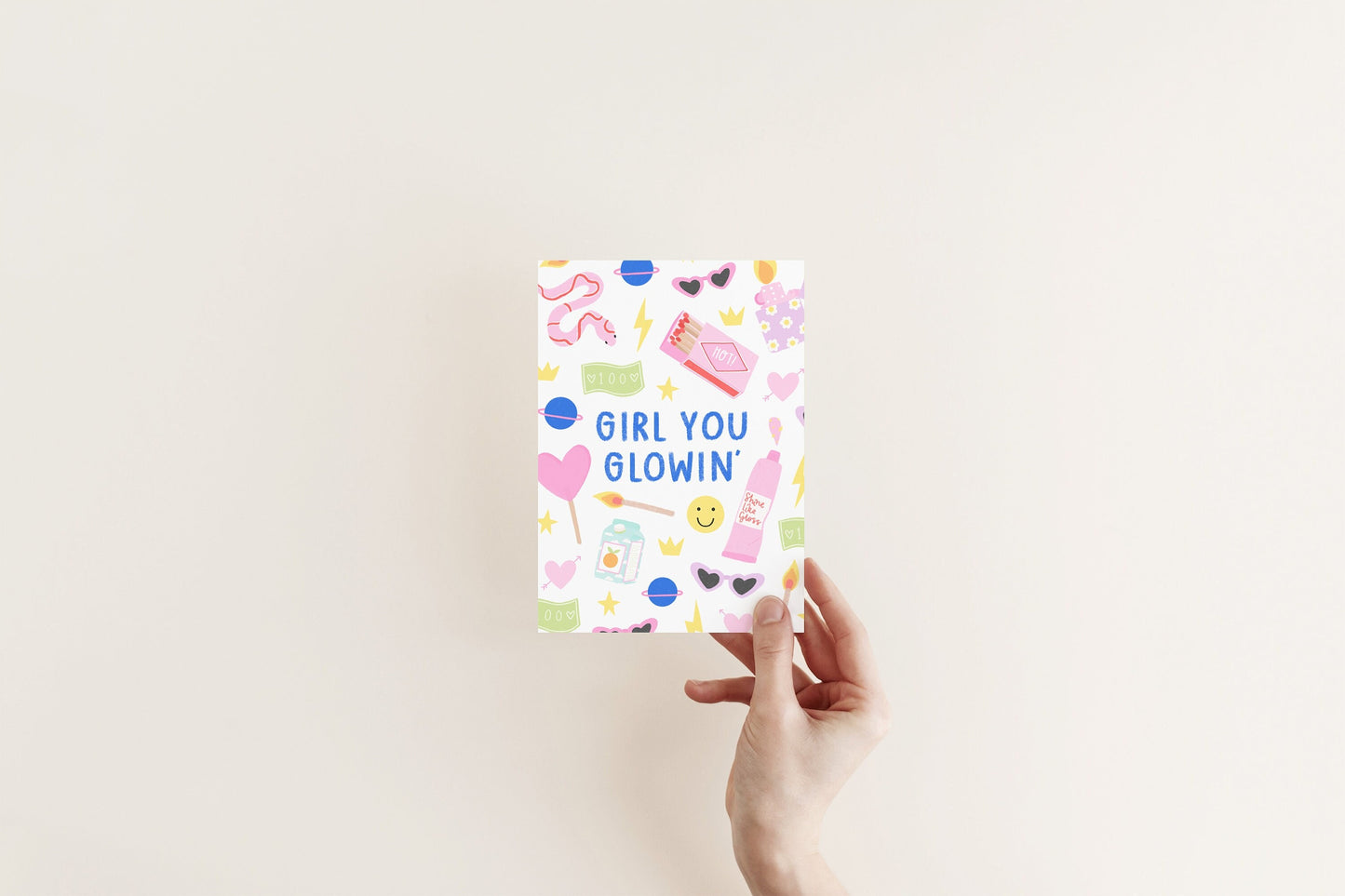 Girl You Glowin' Card