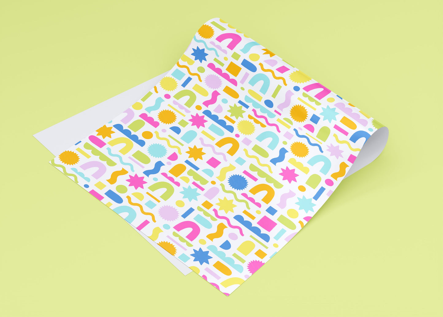 Abstract Shapes Print Wrapping Paper Sheets