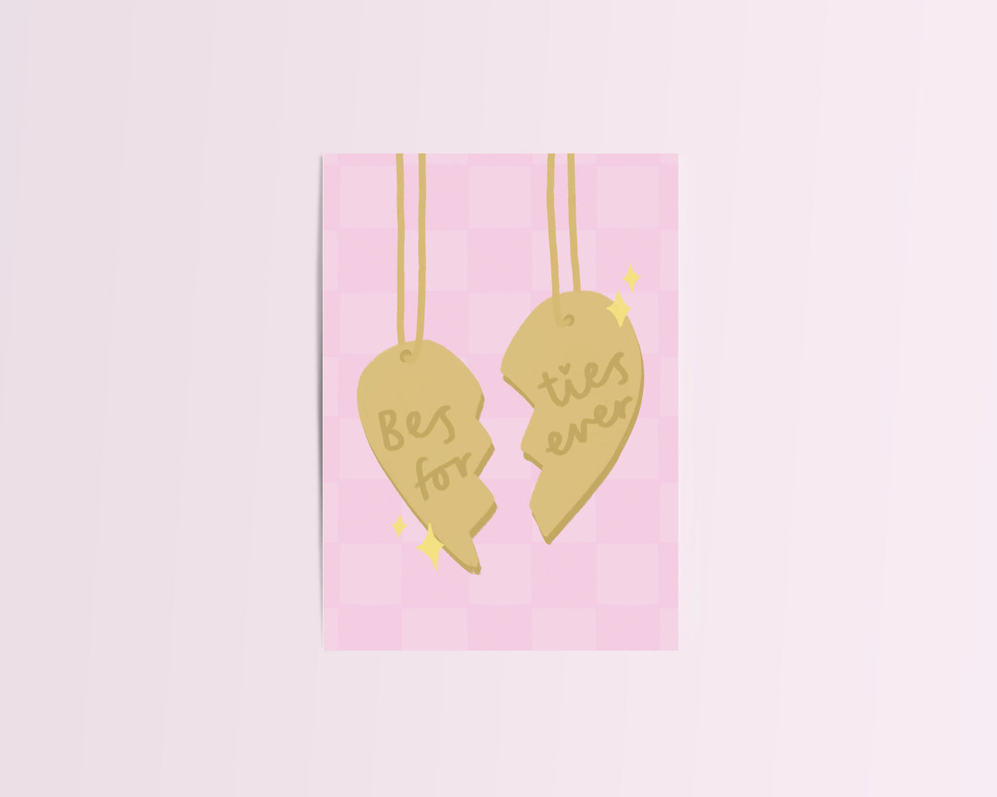 Besties Necklace Card