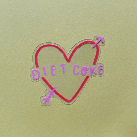 Diet Cola Clear Vinyl Sticker