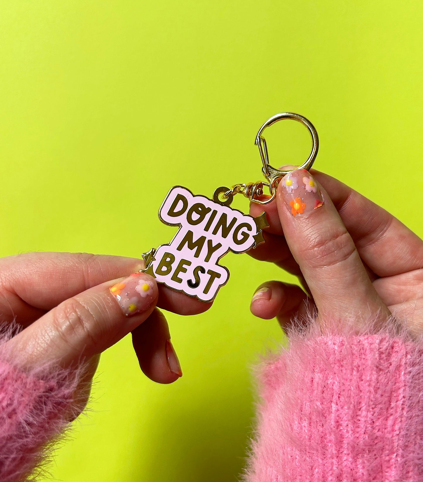 Doing My Best Enamel Keyring