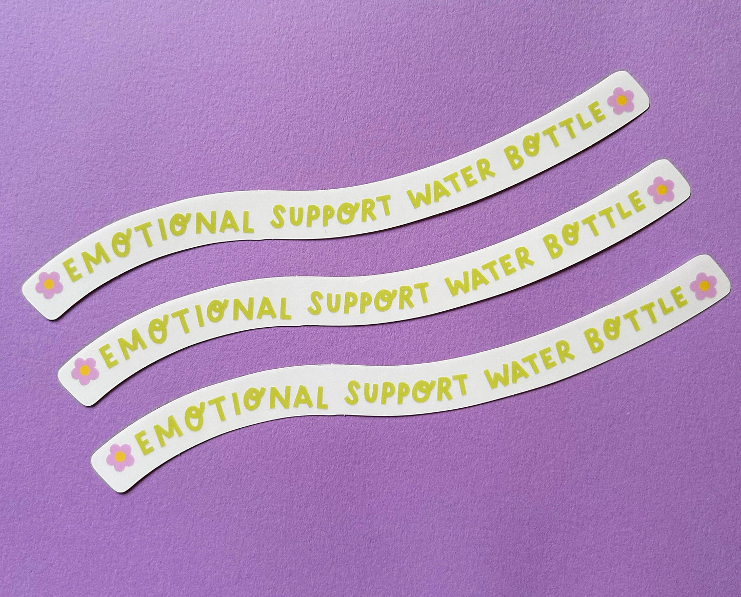 Green Emotional Support Water Bottle Clear Vinyl Sticker