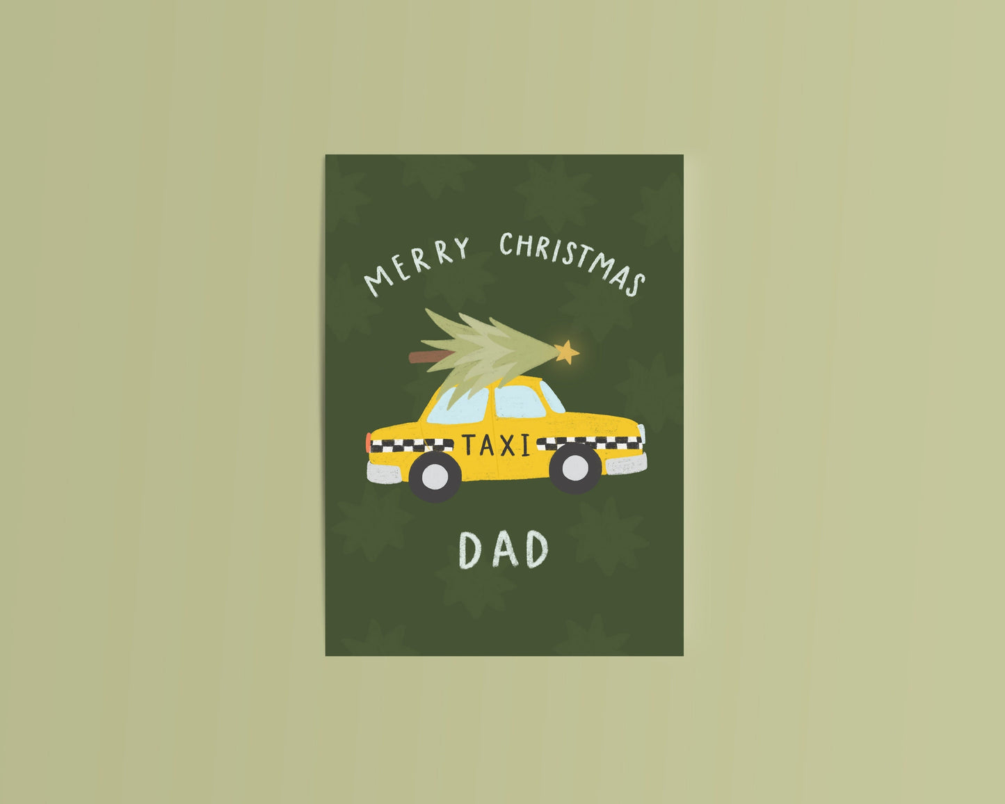 Dad Taxi Christmas Card