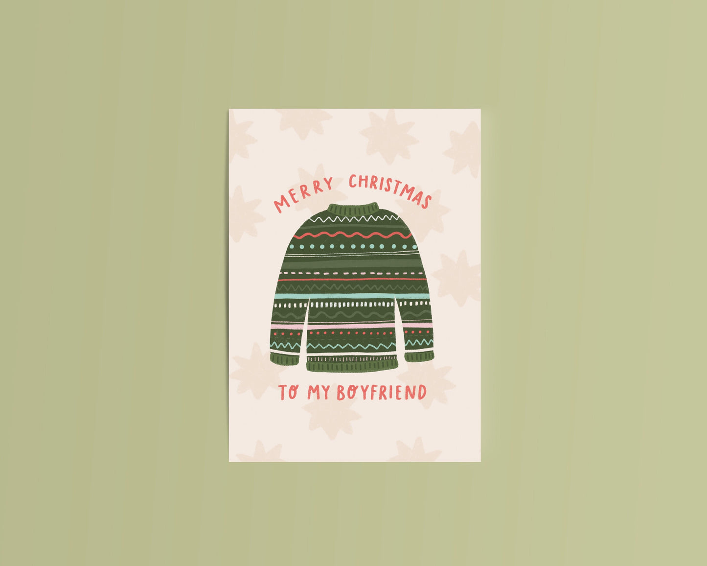 Merry Christmas to my Boyfriend Christmas Card