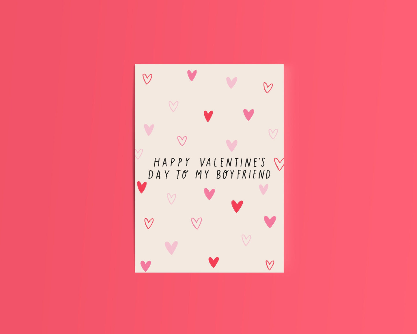 Happy Valentine's Day To My Boyfriend Valentine's Card