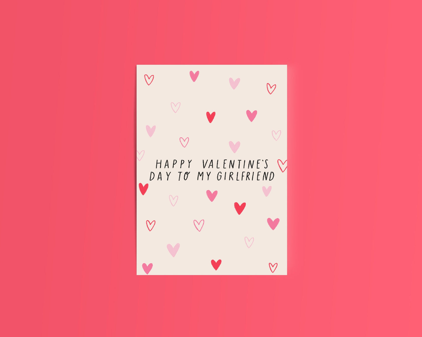 Happy Valentine's Day To My Girlfriend Valentine's Card