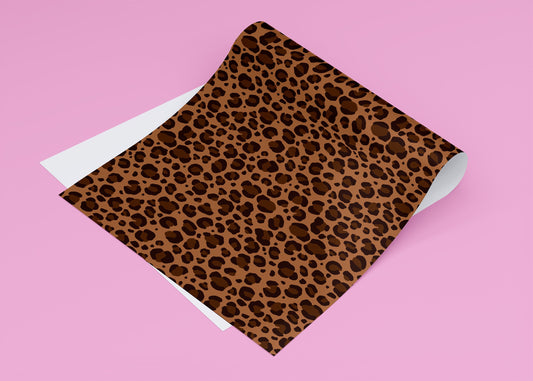 Leopard Print Wrapping Paper Sheets