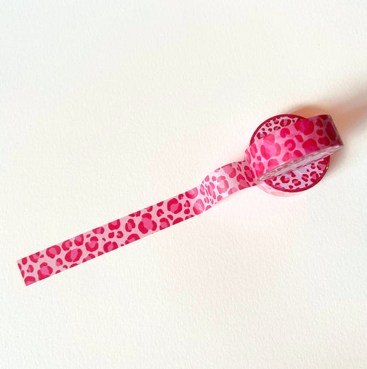 Pink Leopard Print Washi Tape