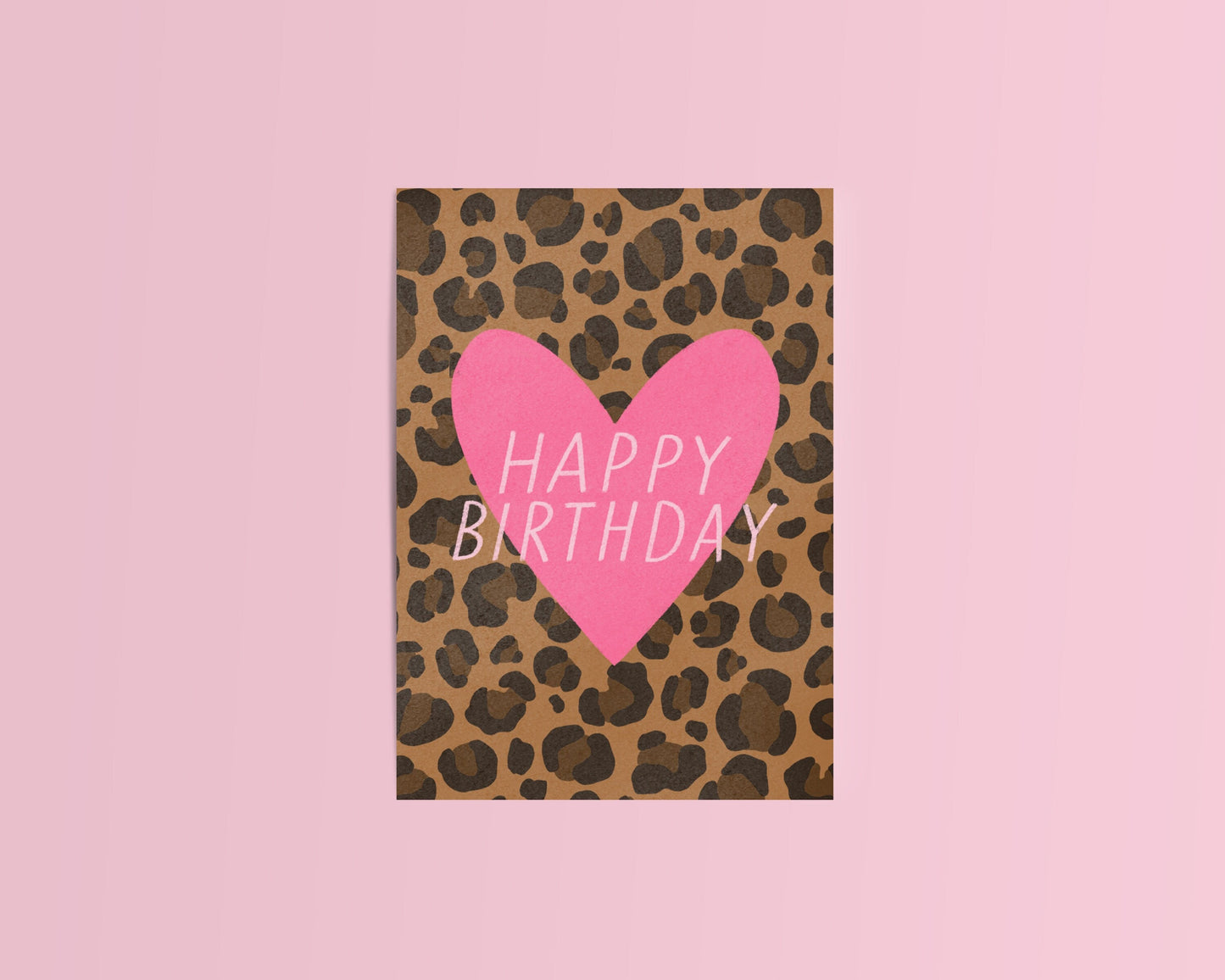 Happy Birthday Leopard Print Card