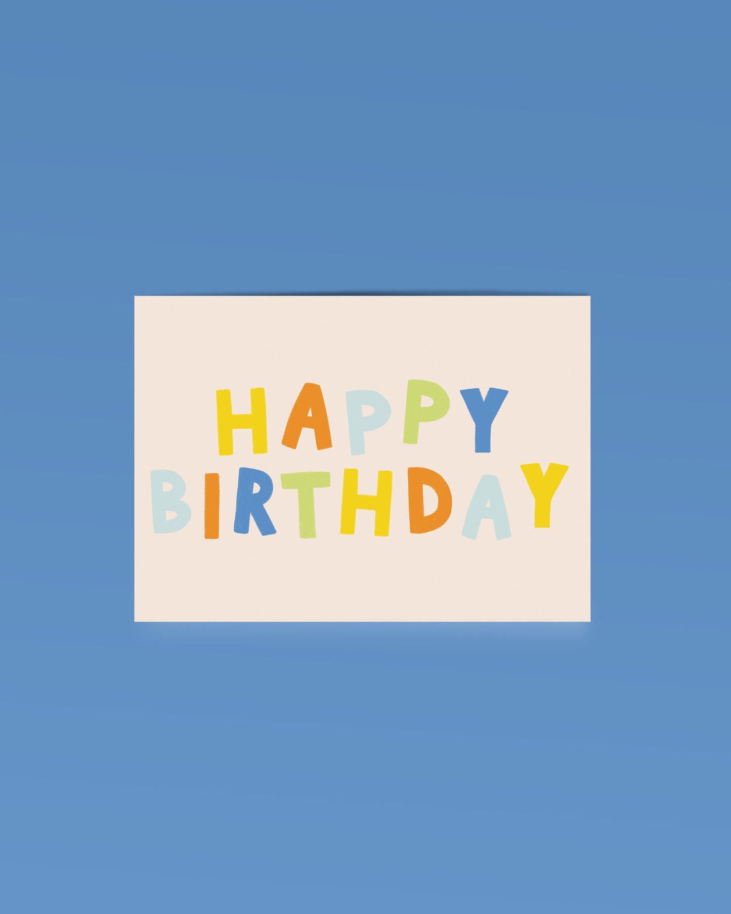 Happy Birthday Blue Colourful Card