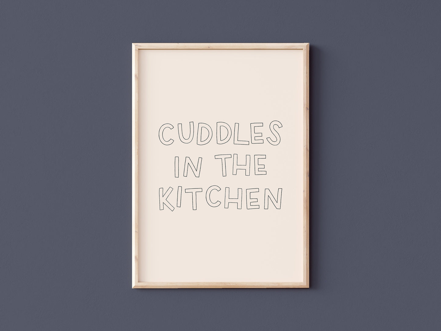 Cuddles in The Kitchen Neutral Wall Art