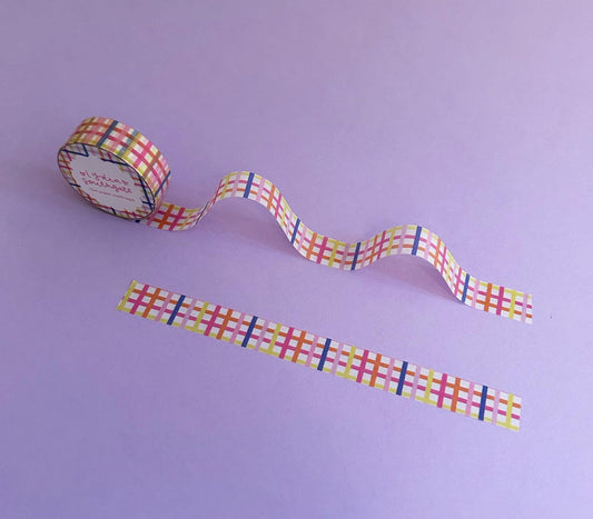 Multicoloured Gingham Washi Tape