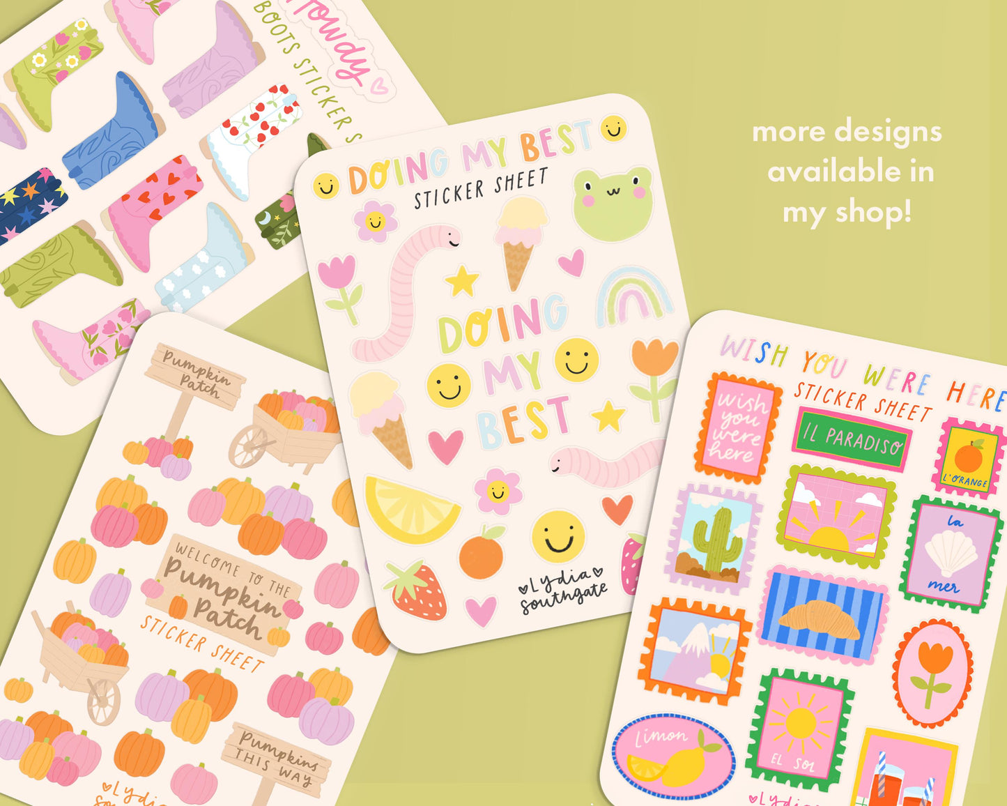 Wish You Were Here Sticker Sheet