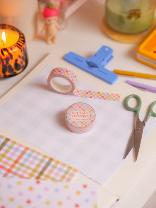 Sorbet Checkerboard Washi Tape