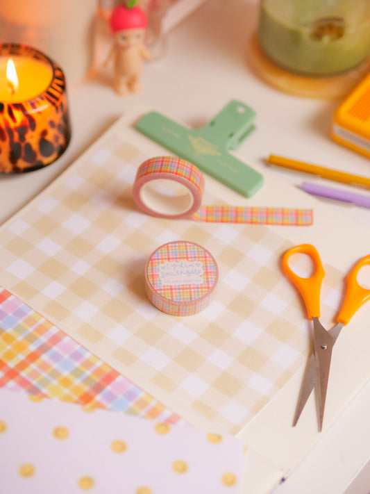 Sorbet Gingham Washi Tape