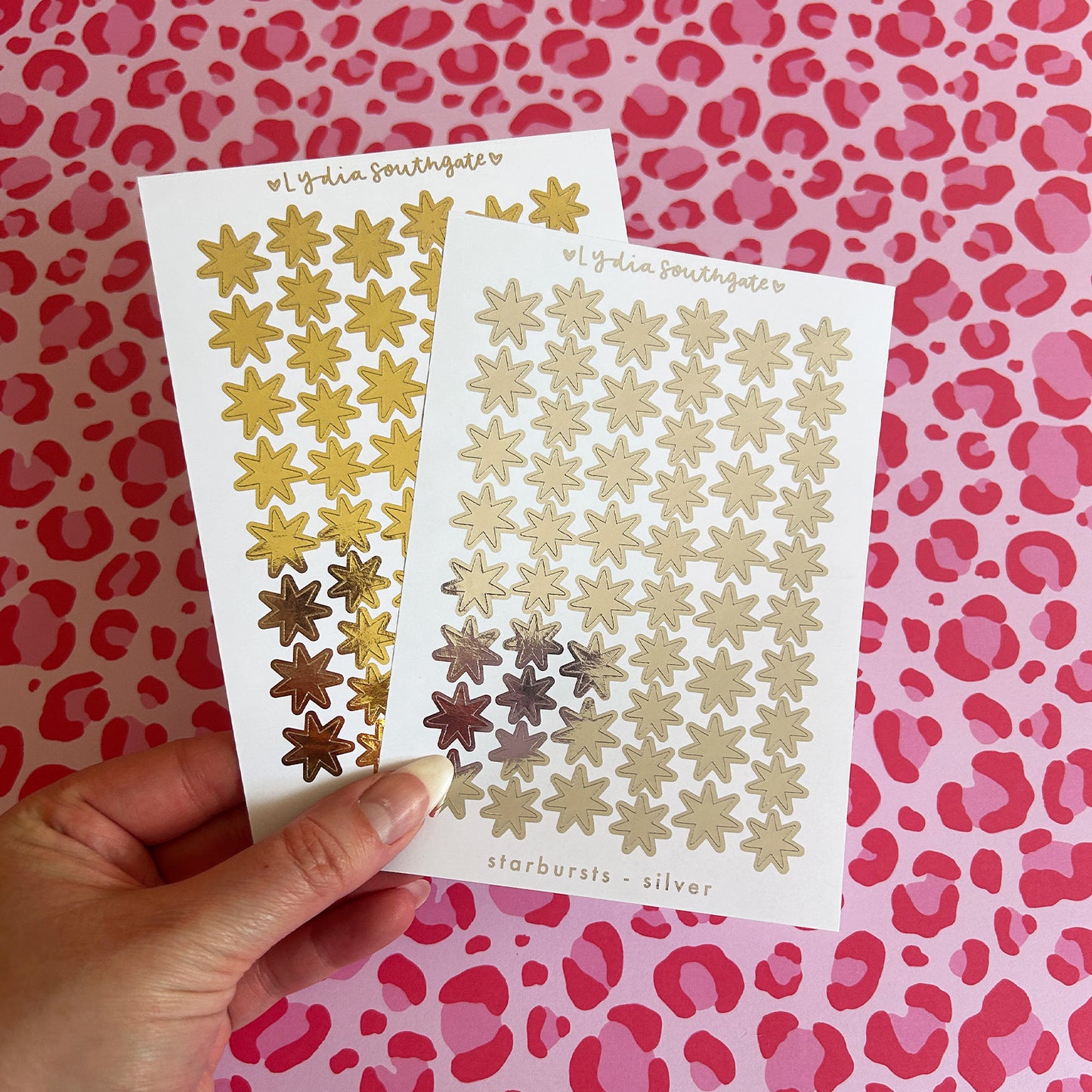 Metallic Starbursts Sticker Sheet