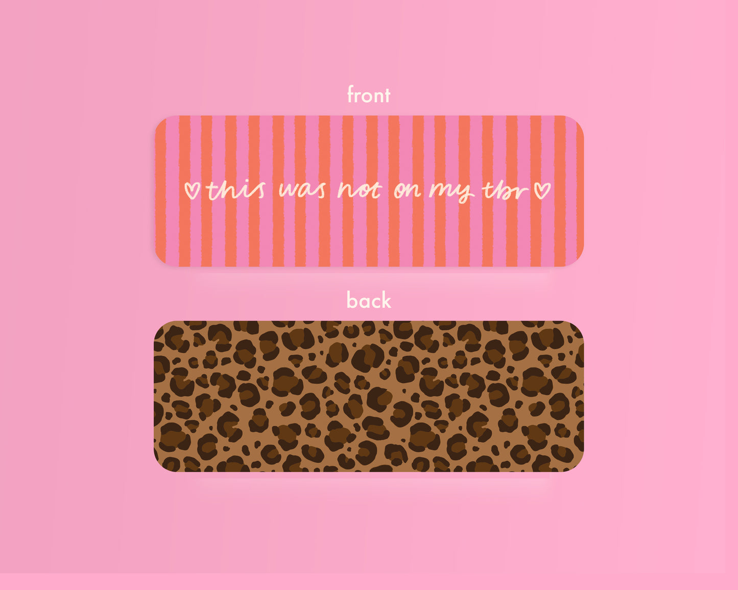 This Was Not On My TBR Leopard Print Bookmark