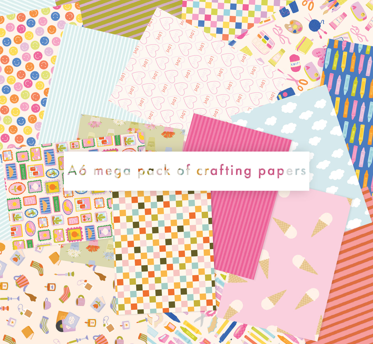 Mega Pack of A6 Deco Papers