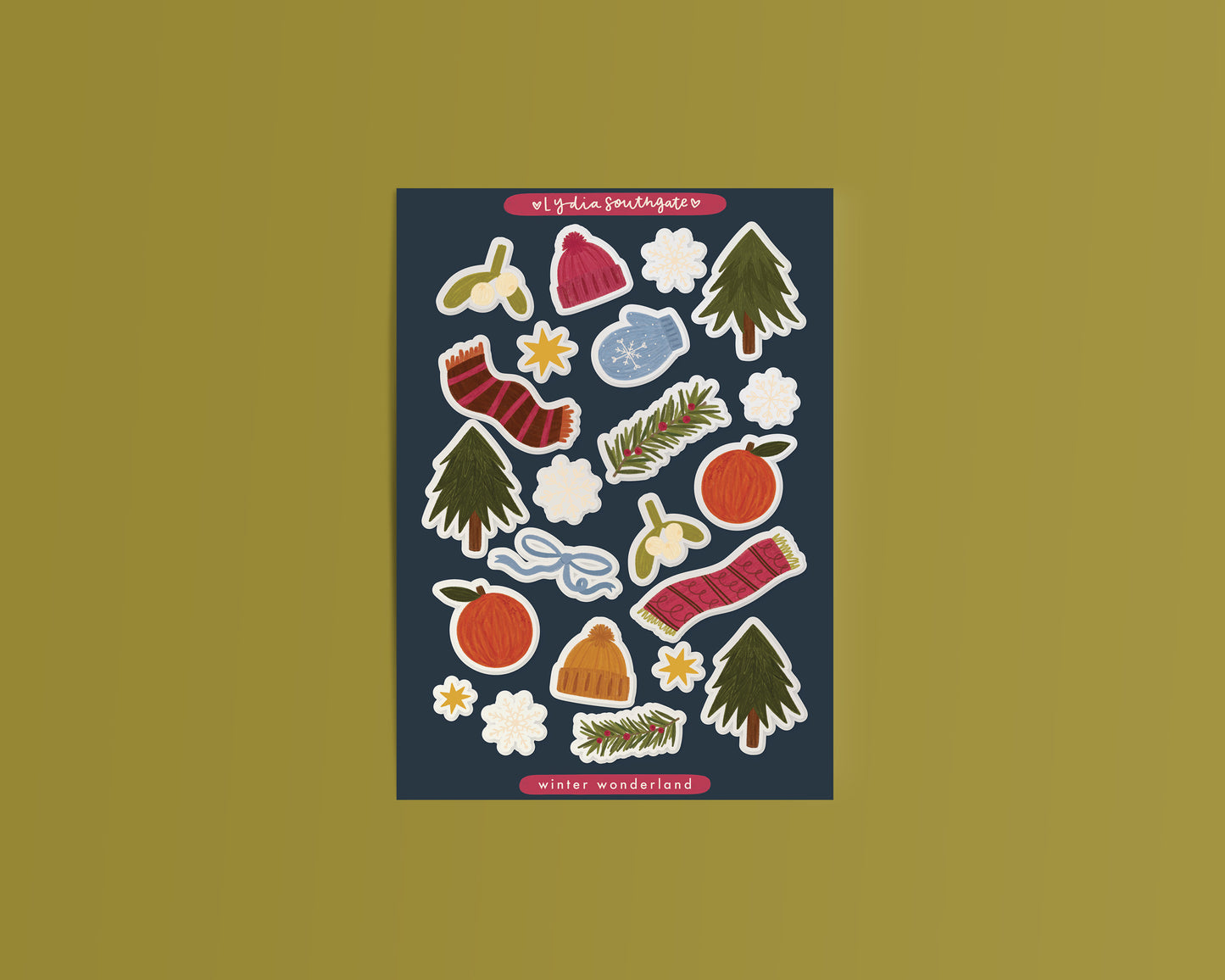 Winter Wonderland Clear Vinyl Sticker Sheet