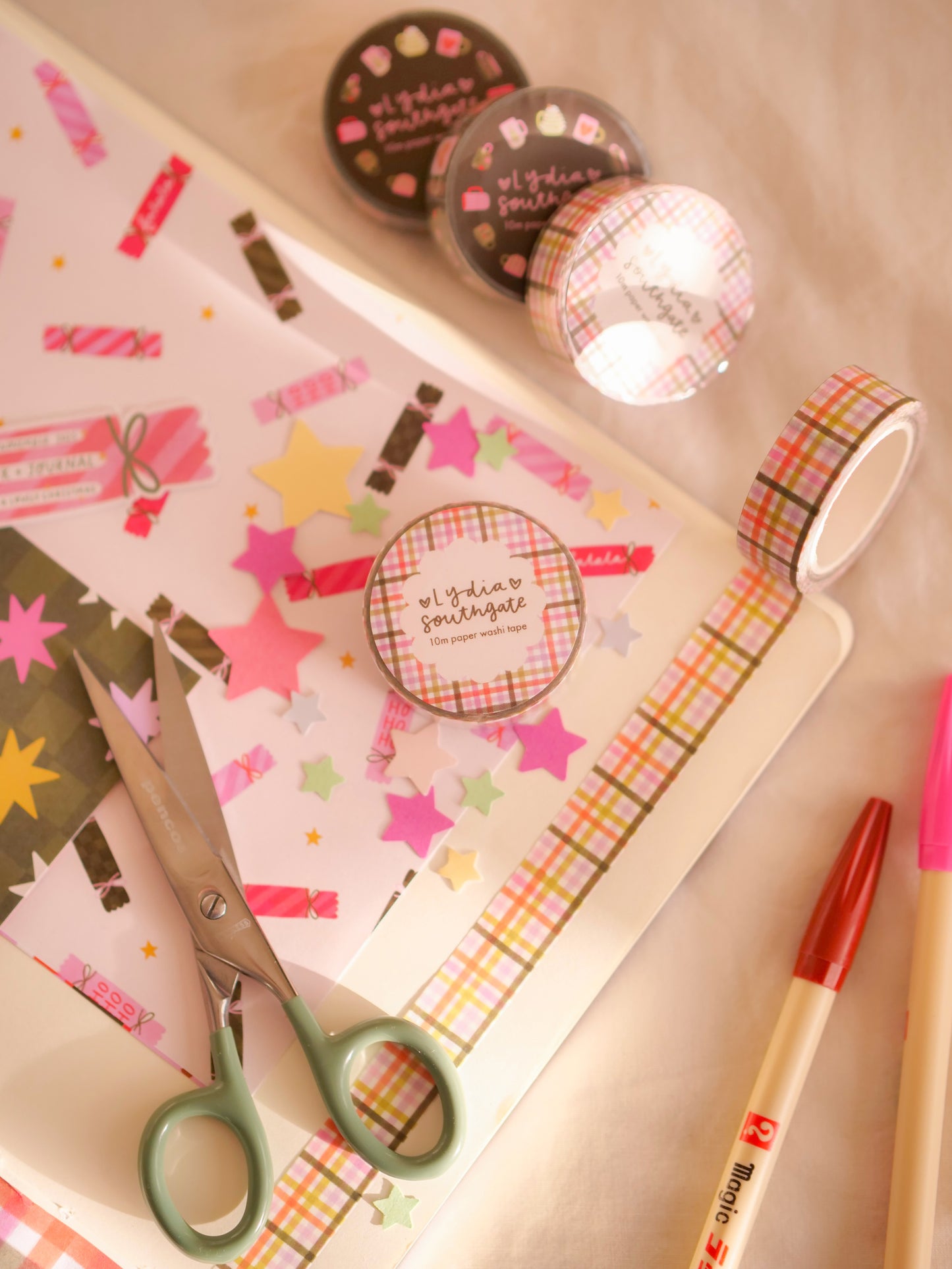 Festive Gingham Washi Tape