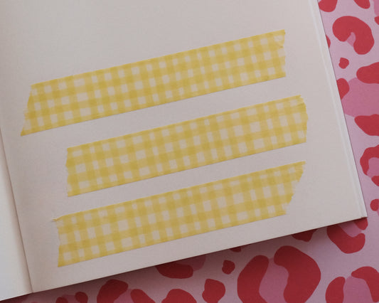 Butter Yellow Gingham Washi Tape