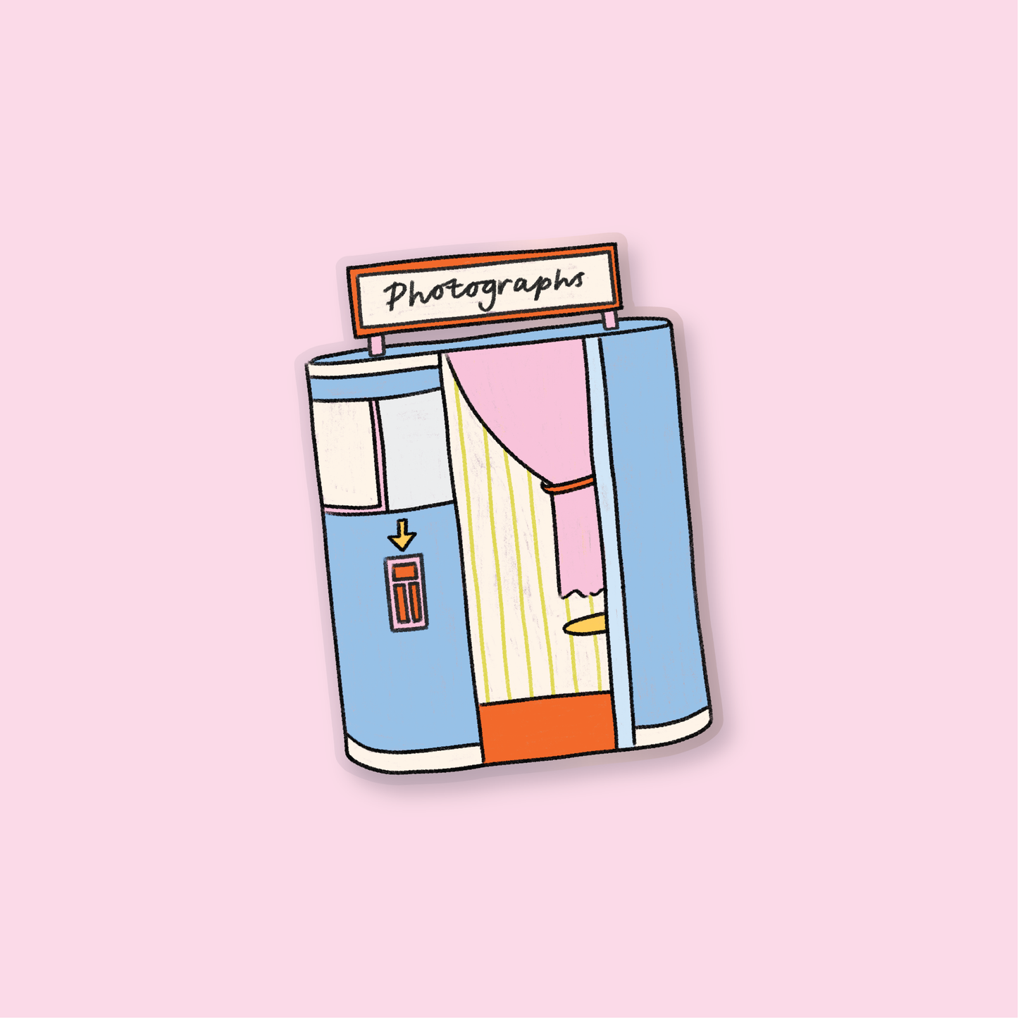 Blue Photobooth Vinyl Sticker