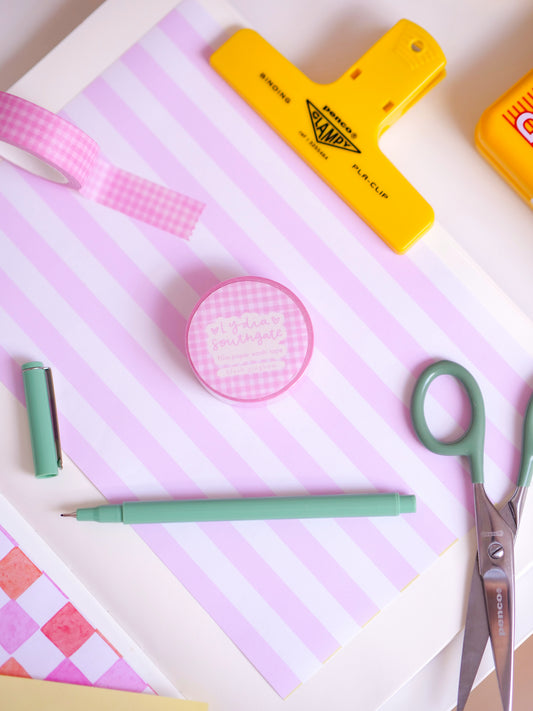 Blush Gingham Washi Tape