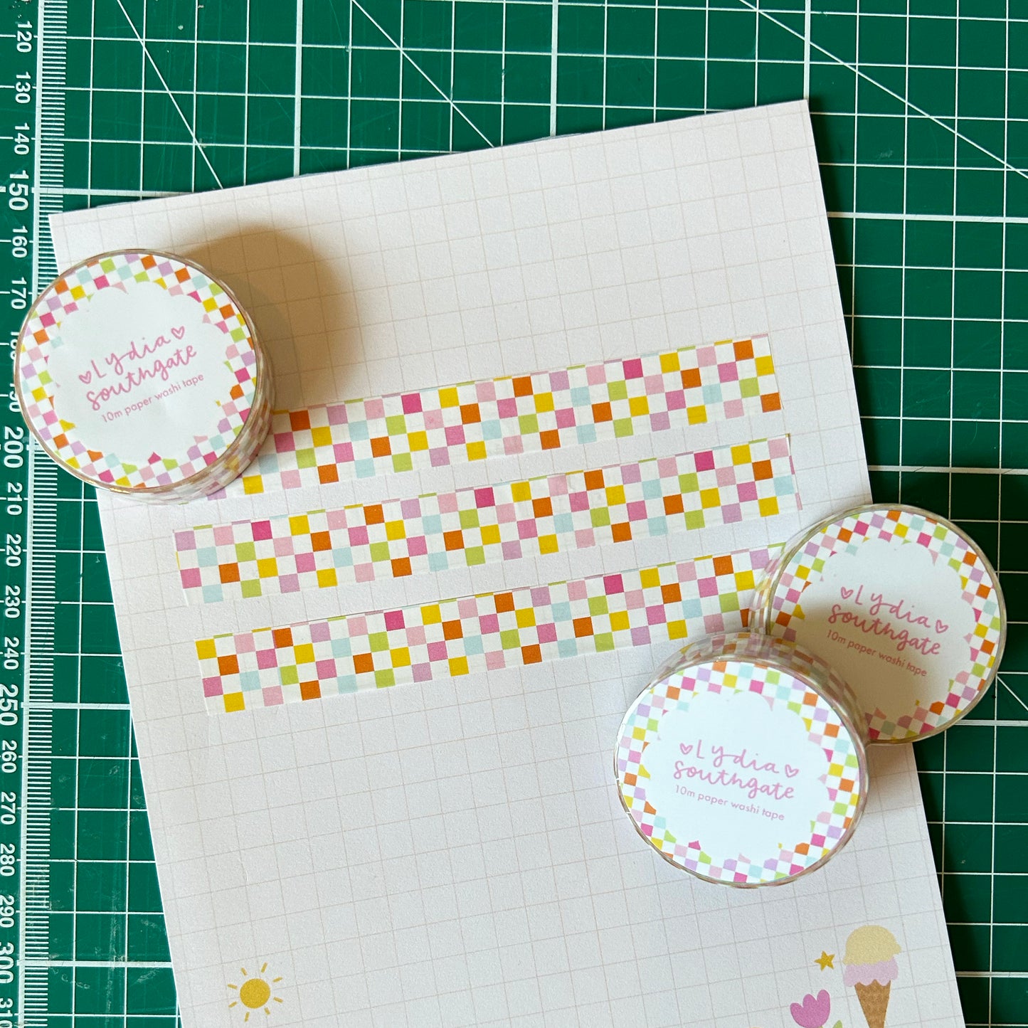 Pastel Checkerboard Washi Tape