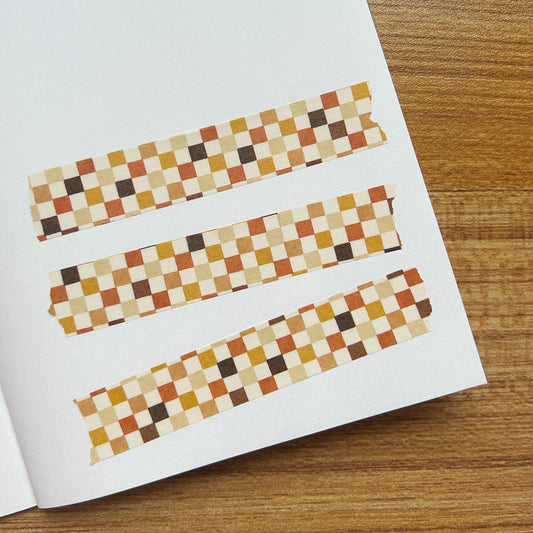 Rust Checkerboard Washi Tape