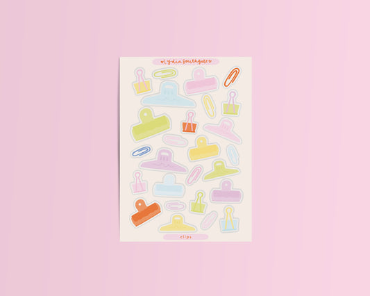 Clips Clear Vinyl Sticker Sheet