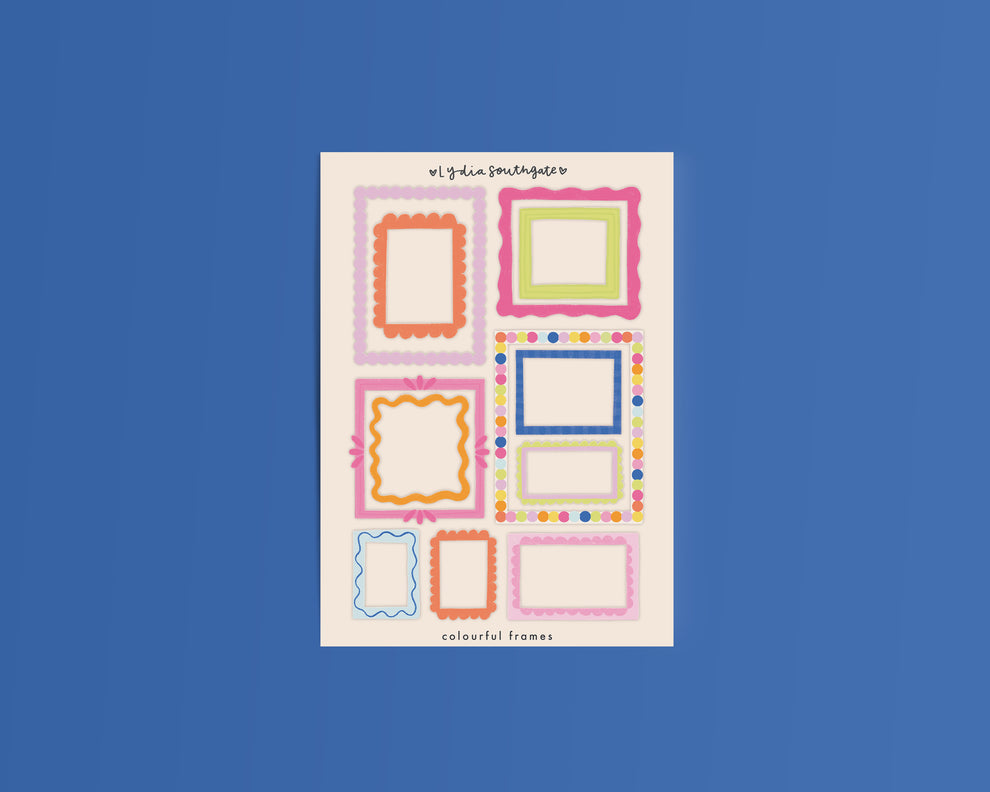 Colourful Frames Sticker Sheet – lydia southgate