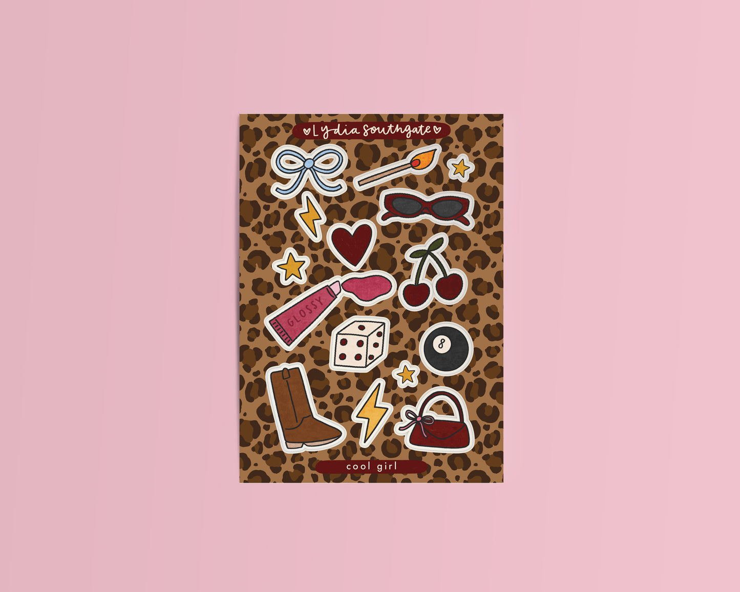 Cool Girl Mini Clear Vinyl Sticker Sheet