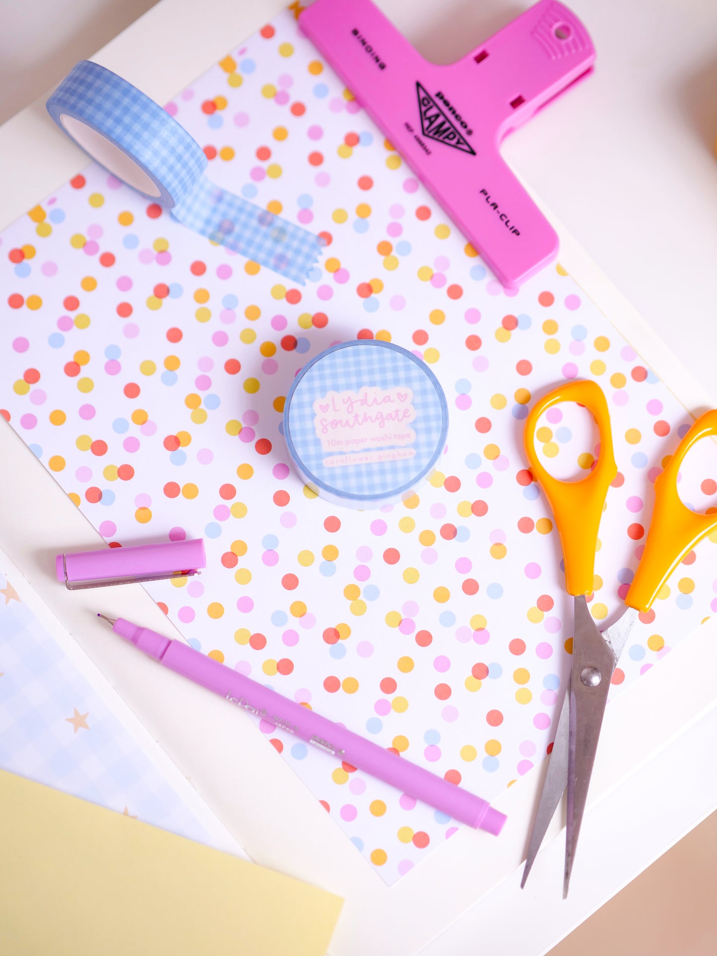 Cornflower Gingham Washi Tape